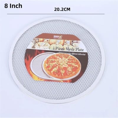6-14 Inch Pizza Bakplaat Mesh Rond Aluminium Pizza Scherm Bakplaat DIY Anti-aanbakvorm Oven Holle Taart Mesh Bakgereedschap gray