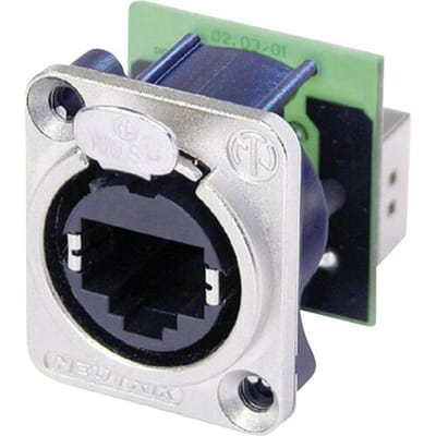 Neutrik NE8FDP RJ45-dataconnector etherCon D-serie NE8FDP Bus, recht NE8FDP Aantal polen: 8P8C Aantal polen (sensoren) 8P8C Nikkel 1 stuk(s)