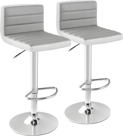 COSTWAY Set van 2 barkrukken, inklapbaar, barstoel van bamboe met voetensteun, keukenstoel, zithoogte 61 cm, barkruk, bistrokruk voor keuken, huis, tuin, bar, natuur