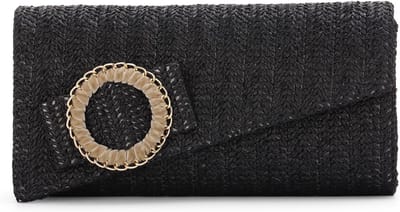 Boho geweven zomerstrandtas voor dames met afneembare ketting, stijlvolle enveloptas voor bruiloften en feestjes