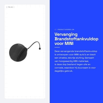 Dailygoods- Brandstoftankvuldop - Strakke Sluiting - Eenvoudige Installatie - Corrosiebestendig - Hoogwaardig ABS-materiaal - Perfecte Pasvorm - Tankdop
