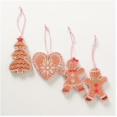 Boltze Home kersthanger peperkoekmannetje set - kerstdecoratie karton.