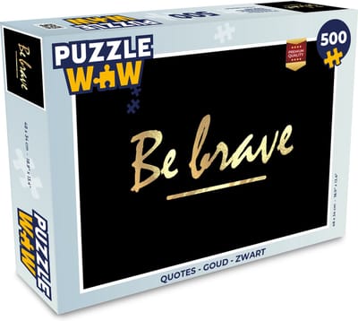 Puzzel Quotes - Goud - Zwart - Legpuzzel - Puzzel 500 stukjes