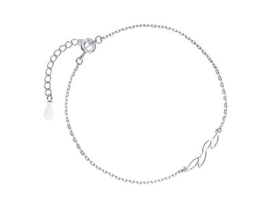 Armband Zilveren dames - Zilveren Schakel Bladeren Armband - Zilver 925 - Amona Jewelry