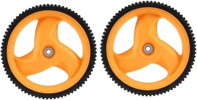 Reservewiel - Gazonmaaier wiel - Gazononderhoud - Specifieke pasvorm - 293 mm - Zwart Geel