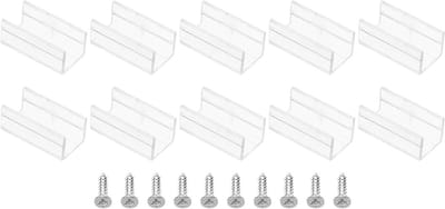 40 Stuks LED Strip Licht Clips - Waterdichte Montagebeugels voor Neon RGB Kabels en Ribbons, Geschikt voor 9.5-10.3mm, Inclusief Schroeven en Transparante Bevestiging