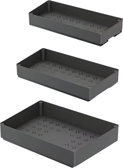 Uittrekbare Kastorganizer - Keukenkast Lade met Schuifrail - Kruidenrek & Servies Organizer - Metaal/Kunststof - Medium