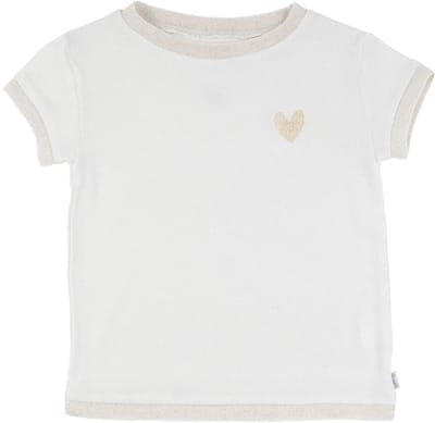 Rumbl Royal - Gebreid T-shirt - Offwhite/goud - Maat 104/110