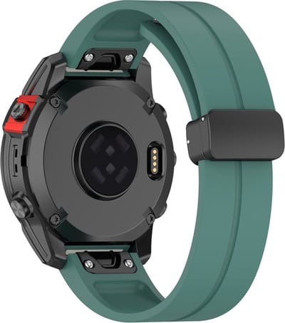 Siliconen bandje - geschikt voor Garmin Fenix 5S / 5S Plus / 6S / 6S Pro / 7S / 7S Pro / 8 (43 mm) / Approach S12 / S42 / S70 42 mm / Epix Pro (Gen 2) 42 mm / D2 Delta S / Descent Mk2S / Mk3(i) 42 mm - groen