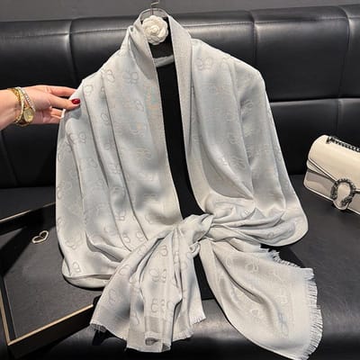 Dames Elegante Print Hijab Tencel Katoen Lange Sjaal Met Vier Seizoenen Zonbescherming Sjaal Decoratie Sjaal Omwikkeling Hoofddoek gray