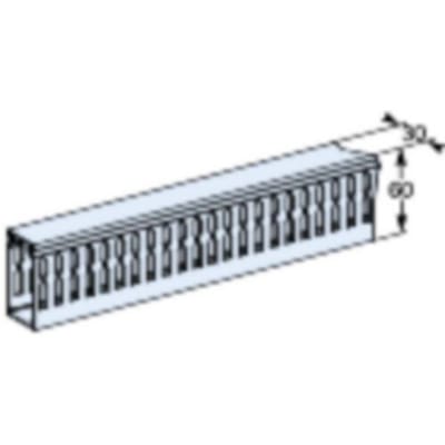 Schneider Electric LVS04257 PrismaSeT-P, kabelkanaal, horizontaal, met drager, breedte = 30 mm, hoogte = 60 mm, lengte = 450 mm, (4 stuks) 1 stuk(s)