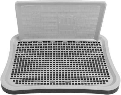 Dailygoody - Trainingstoilet Huisdieren - Draagbaar Plaskussen - Verwijderbare Muurkolom - Zwart - Geschikt voor Puppy's en Katten - Ideaal voor Klein...