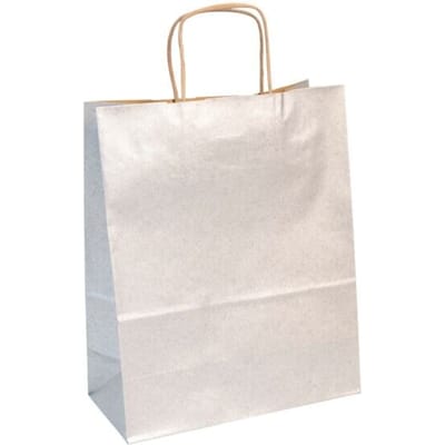 Clairefontaine papieren draagtas, 220 x 100 x 270 mm, zilver, groot