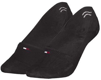 Tommy Hilfiger dames 2P footies shine zwart