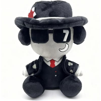 20cm Uniek Vergeten Kans Pluche Knuffeldier Pop In Pak En Hoed Met Zonnebril Zacht Grijs Speelgoed Voor Kinderkamer Decor 20cm