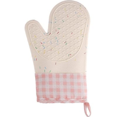 Siliconen Geïsoleerde Handschoen Antislip Verlengd Verdikt Hittebestendig voor Keuken roze