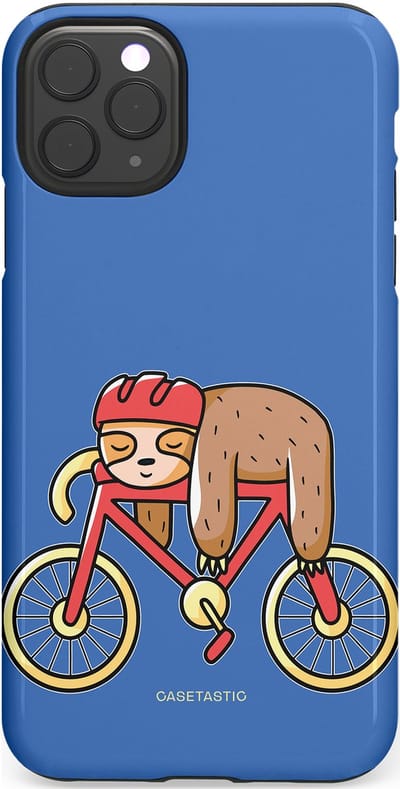 Casetastic hoesje geschikt voor Apple iPhone 11 Pro Max - Dubbellaagse bescherming - Lui op reis - Fashion Case - Lavendel