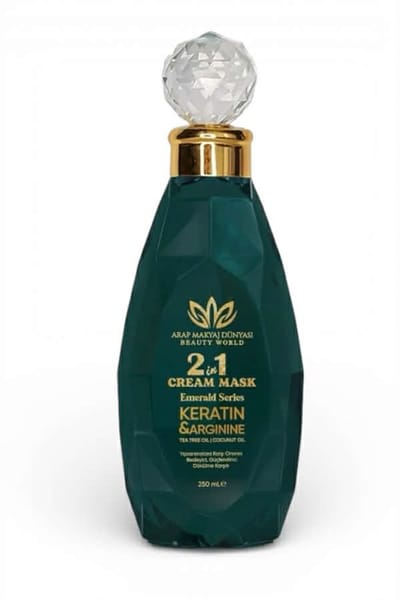 Arab Makeup World - Arabische Haarmasker - Keratin & Arginine - Anti Haaruitval - Met Kokosolie & Tea Tree Olie - 2-in-1 Crèmemasker - 250 ml