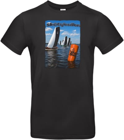 T-shirt zwart met opdruk Skûtsjesilen Friesland maat S van Shirtmakelaar