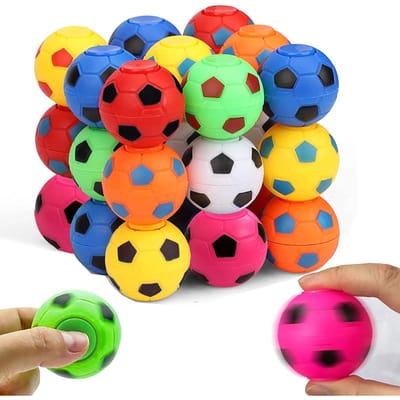 10/20 pièces Mini Fidget Spinners Ballon de Football Jouet pour Enfants, Cadeaux de Fête de Football Remplisseurs de Sacs à Surprises, Ballon de Football Rotatif Anti-Stress 10Pcs