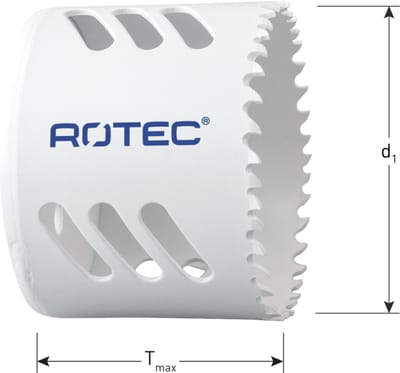 Rotec gatzaag, BiM-Co, normaal vertand, Tmax:48, ø14