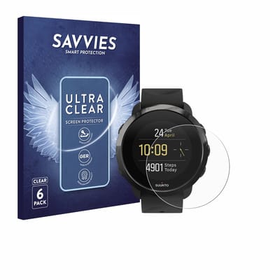 Savvies - Screenprotector voor Suunto 3 Fitness - Folie Beschermfolie transparant 6 Stuks