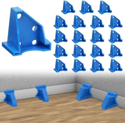 Vloerafstandhouders Kit - Vloer spacers - Vloeren Installeren - Driehoekig Stabiel Ontwerp - 20 stuks - Lichtblauw