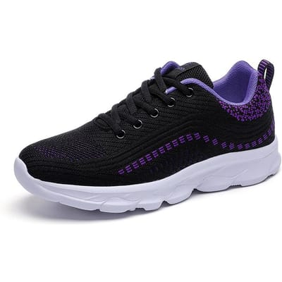 Lente en zomer Mode Nieuwe Dames Sportschoenen Laag uitgesneden Ademend Casual Enkele Schoenen Lichtgewicht Hardloopschoenen 42 black
