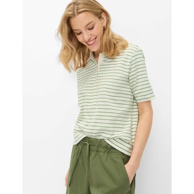Brax Dames Poloshirt  Style CLIA S grass green, groen, maat 32