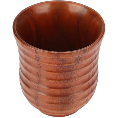 Klassieke Natuurlijke Cilindrische Vorm Houten Draad Water Theekop Cadeau Beker Verzameling black