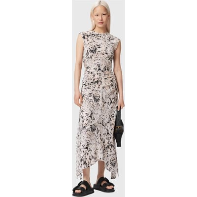AllSaints Noor Dress Canter Ecru White Taglia: 6 | Maxi abiti Outlet | Donna | Marrone