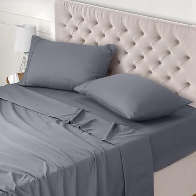 QIN® Dekbedovertrek 180x200 - Dekbedovertrek - Dekbed - Grijs - 200cm x 180cm x 1cm