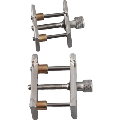 2 stuks Horlogewerk Klem Aluminiumlegering Kast Vise Houder Verstelbaar Reparatiegereedschap gray