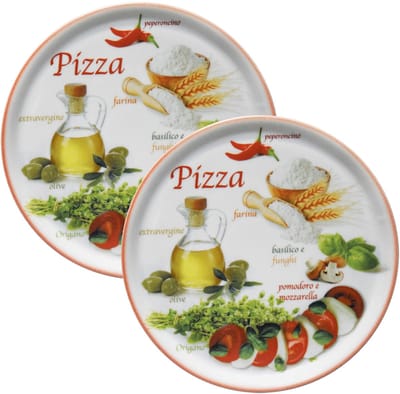 MamboCat Set van 2 pizzaborden Napoli Pizzafoods rood 31cm - 04019#ZP2