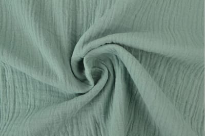 Mousseline stof - 1 meter - Per meter - Oud groen - 135cm breed
