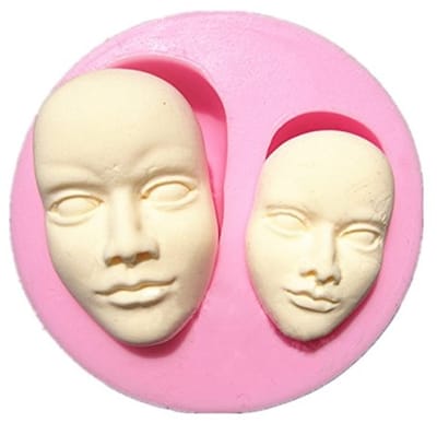 Dailygoods- Smeltvorm 3D Menselijk Gezicht - Siliconen Bakvorm - Chocolade/Mal - Fondant/Suikerambacht - Temperatuurbestendig - Eenvoudig te Ontvormen