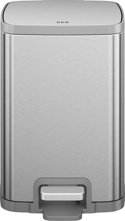 EKO - Stella X pedaalemmer 6 liter - Stainless steel Plastic - mat RVS - Prullenbak