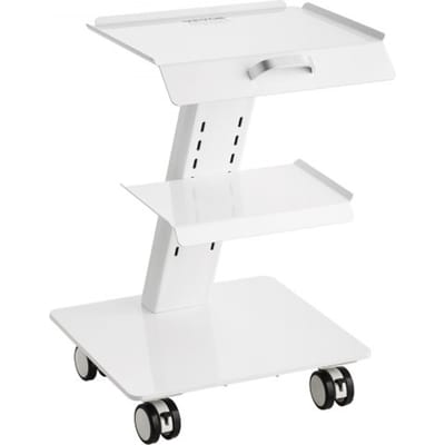 VEVOR Laboratoriumwagen, 3-Laags Laboratoriumwagen met Wielen, Verrijdbare Metalen Wagen met Zwenkwielen, Serveerwagen, Kliniekwagen met Dienblad en 100kg Draagvermogen, voor Laboratorium, Kliniek, Schoonheidssalon