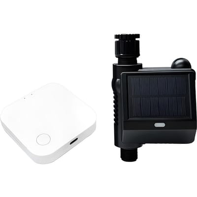 WiFi Sprinkeltimer met Zigbee Gateway Op Zonne-energie Werking Slimme Water Timer Tuya APP en Spraakbesturing zwart