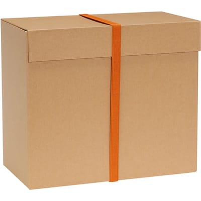 Natuurlijke ordners en opbergdozen Hubsch Interior Elo (x3)