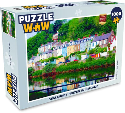 Puzzel Gekleurde huizen in Ierland - Legpuzzel - Puzzel 1000 stukjes volwassenen