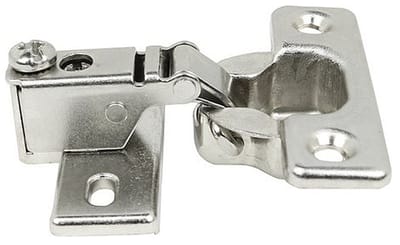 Caravan scharnier 95° - korte arm - voor dunne deuren vanaf 14 mm - met zelfsluitmechanisme - 2 stuk