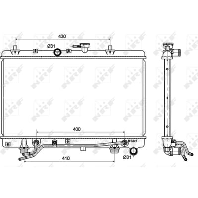 Radiator, motorkoeling NRF 53119