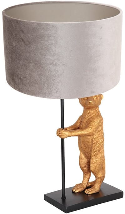 Anne Lighting tafellamp Animaux - zwart - metaal - 30 cm - E27 fitting - 8227ZW