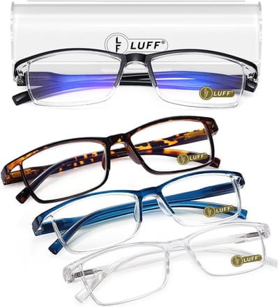 Leesbrillen - Lezers brillen - Bescherming ogen - Anti blauw licht - 4 Paar - Mix Kleuren