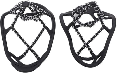 Dailygoods- Stijgijzers Antislip - Stijgijzers met Spikes - Stijgijzers voor Wandelschoenen - Duurzaam Rubber - Verstelbare Voetbanden - Schokbestendig Frame - Ijsklemmen