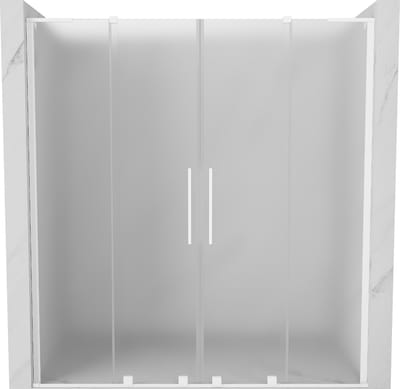 Mexen Velar L Duo schuifdouchedeur 180 , mat, wit - 871-180-003-32-20