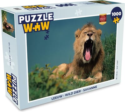 Puzzel Leeuw - Wild dier - Savanne - Legpuzzel - Puzzel 1000 stukjes volwassenen
