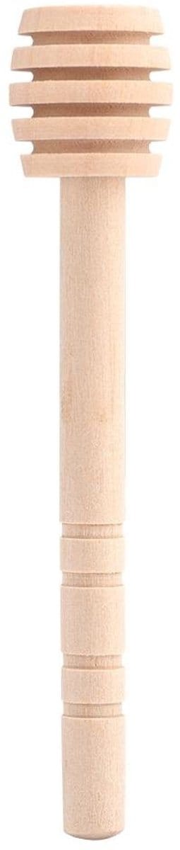 Dailygoods- Honingdipper Hout - Mini Honinglepel - 100% Natuurlijk Hout - Antislip Groeven - Verstelbaar - Lichtgewicht - Gemakkelijk te Reinigen