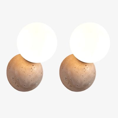 2 Stuks Wandlampen Woonkamer Vintage Wandlampje Binnen voor Slaapkamer Kinderkamer Beige